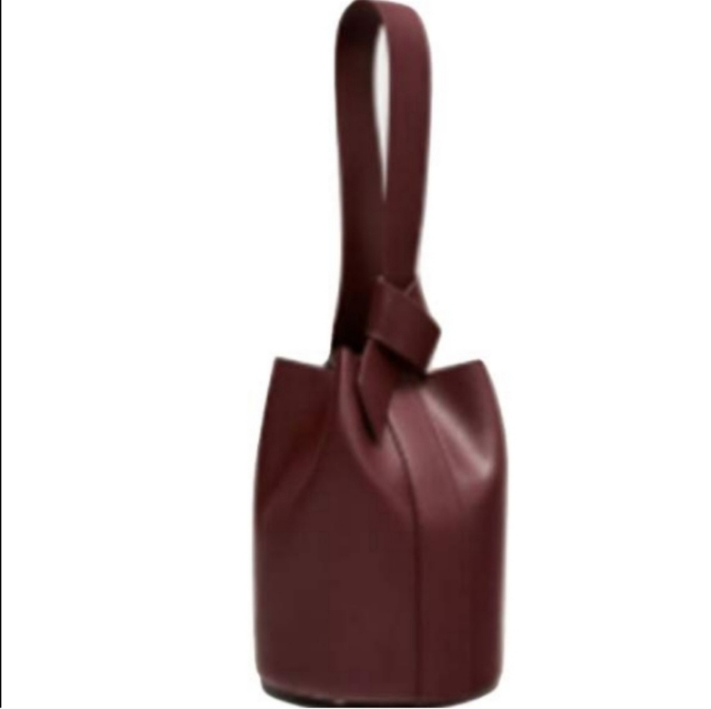 Zara bergundy bucket bag, converts to backpack
